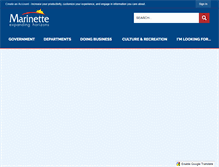 Tablet Screenshot of marinette.wi.us